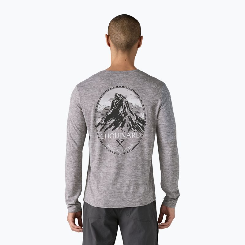 Vyriški marškinėliai ilgomis rankovėmis Patagonia Cap Cool Daily Graphic Lands chouinard crest/feather grey 3