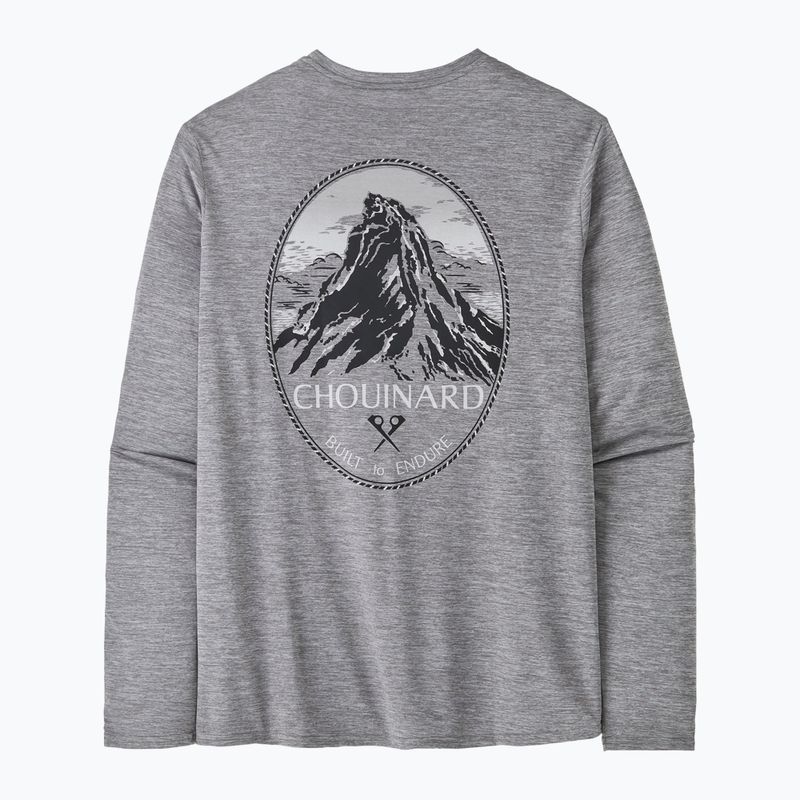 Vyriški marškinėliai ilgomis rankovėmis Patagonia Cap Cool Daily Graphic Lands chouinard crest/feather grey 5