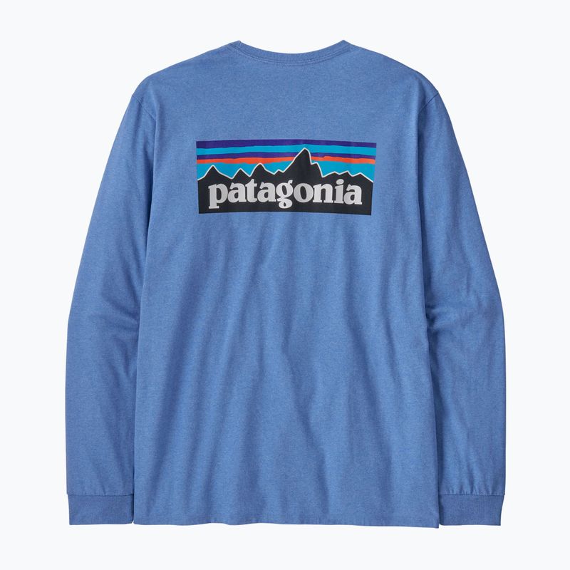 Vyriški marškinėliai ilgomis rankovėmis Patagonia P-6 Logo Responsibili abundant blue 4