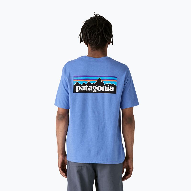 Vyriški marškinėliai Patagonia P-6 Logo Responsibili-Tee abundant blue 2