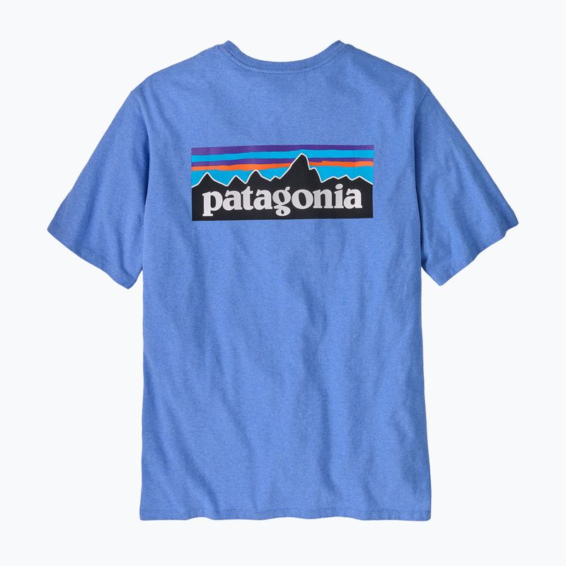 Vyriški marškinėliai Patagonia P-6 Logo Responsibili-Tee abundant blue 4