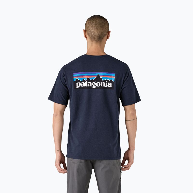 Vyriški marškinėliai Patagonia P-6 Logo Responsibili-Tee new navy 2