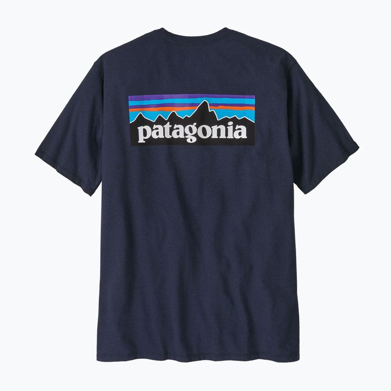 Vyriški marškinėliai Patagonia P-6 Logo Responsibili-Tee new navy 4