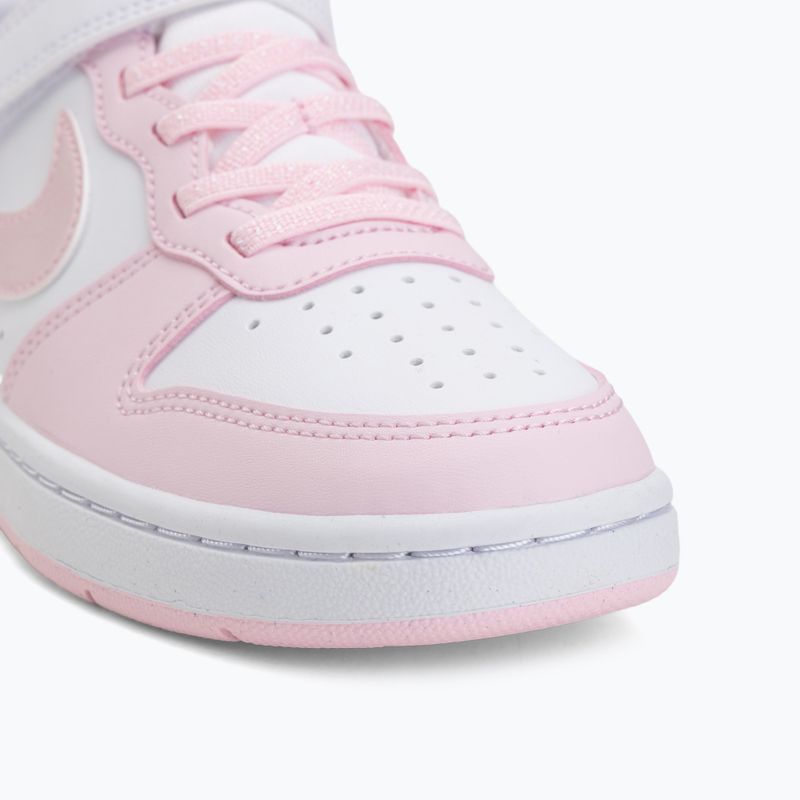 Vaikiški batai Nike Court Borough Low Recraft white/pink foam 7