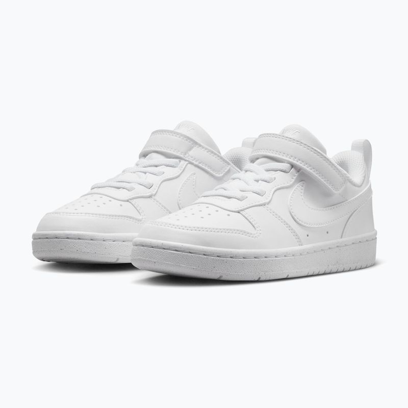 Vaikiški batai Nike Court Borough Low Recraft white/white/white 3