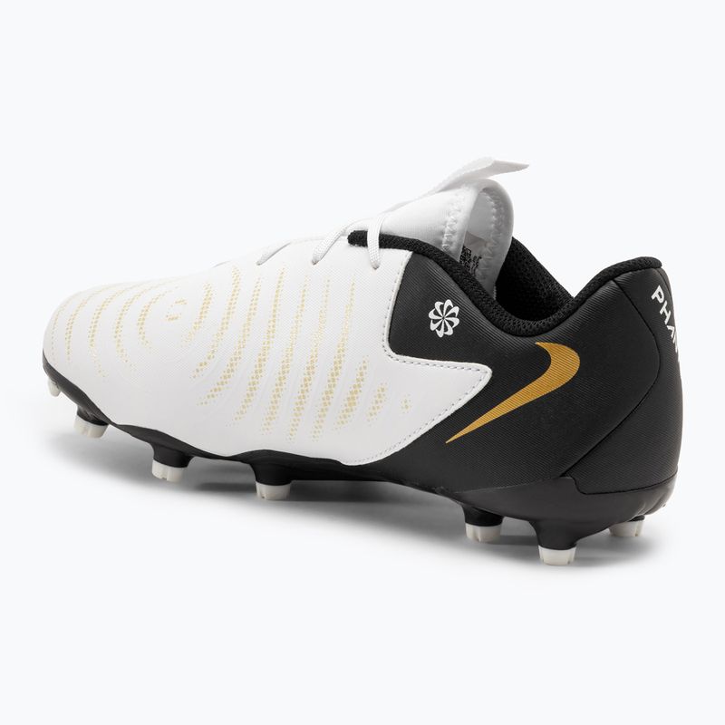 Vaikiški futbolo batai Nike Phantom GX II Academy FG/MG Junior white/metallic gold coin/black 3