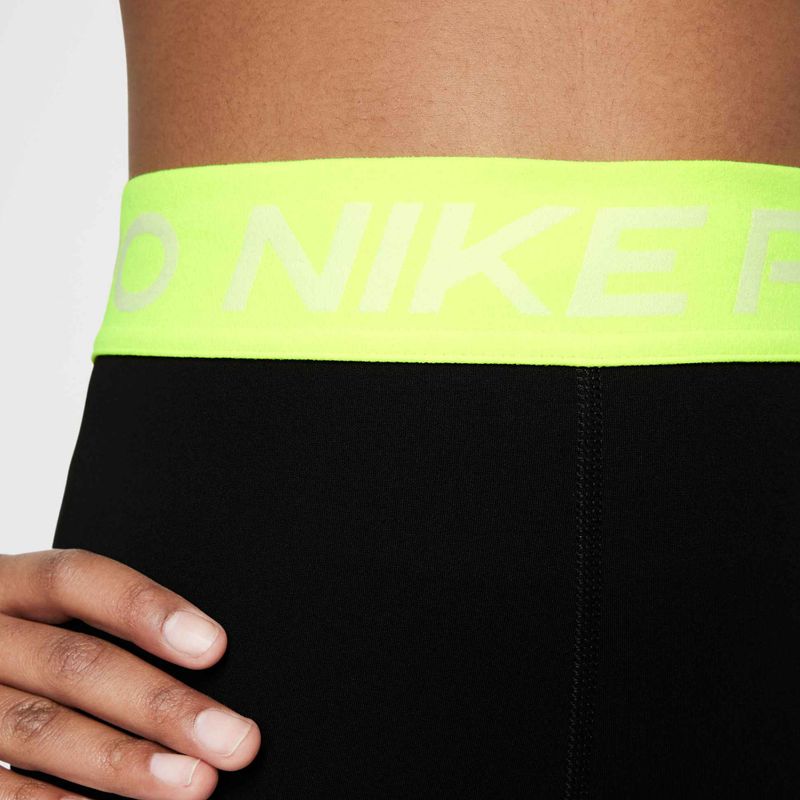 "Nike Pro Dri-FIT comet" juodos/volt/baltos spalvos vaikiškos tamprės 4