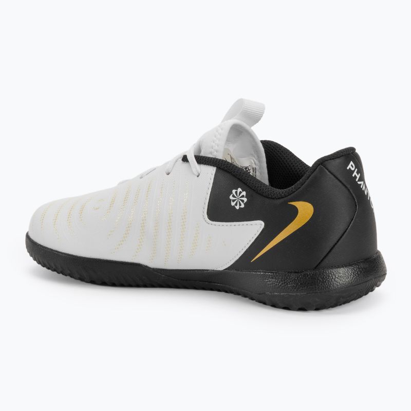 Vaikiški futbolo batai Nike Phantom GX II Academy IC white/metallic gold coin/black 3