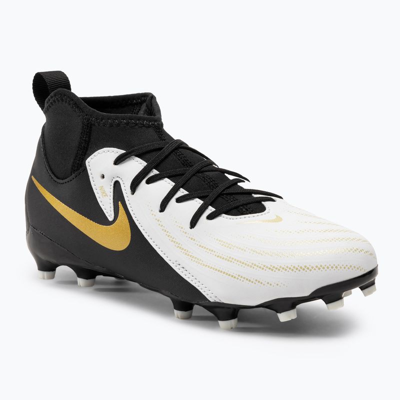 Vaikiški futbolo batai Nike Phantom Luna II Academy FG/MG Junior white / metallic gold / black