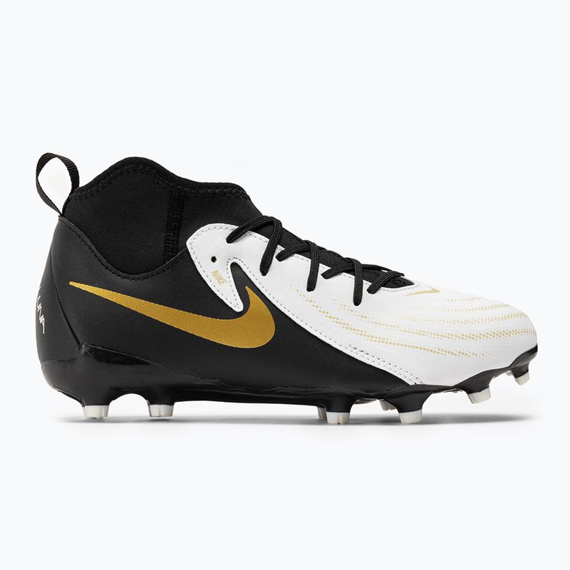 Vaikiški futbolo batai Nike Phantom Luna II Academy FG/MG Junior white / metallic gold / black 2