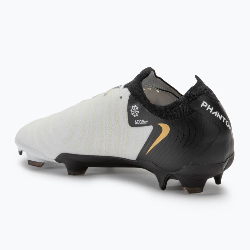 Vyriški futbolo batai Nike Phantom GX II Pro FG white/metallic gold coin/black 3