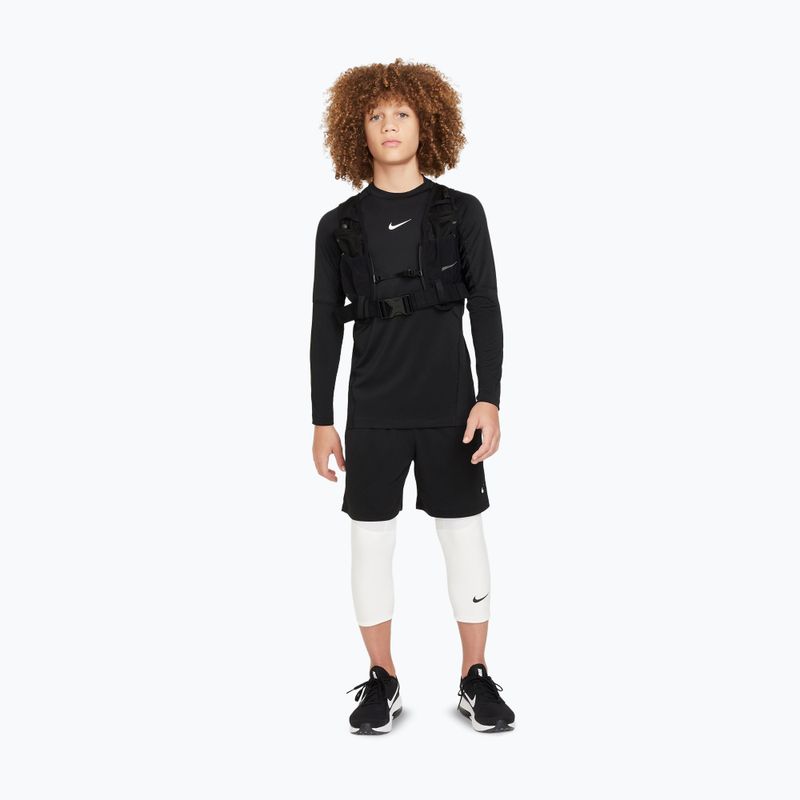 Vaikiški ilgomis rankovėmis marškinėliai Nike Pro Dri-Fit black/white 2