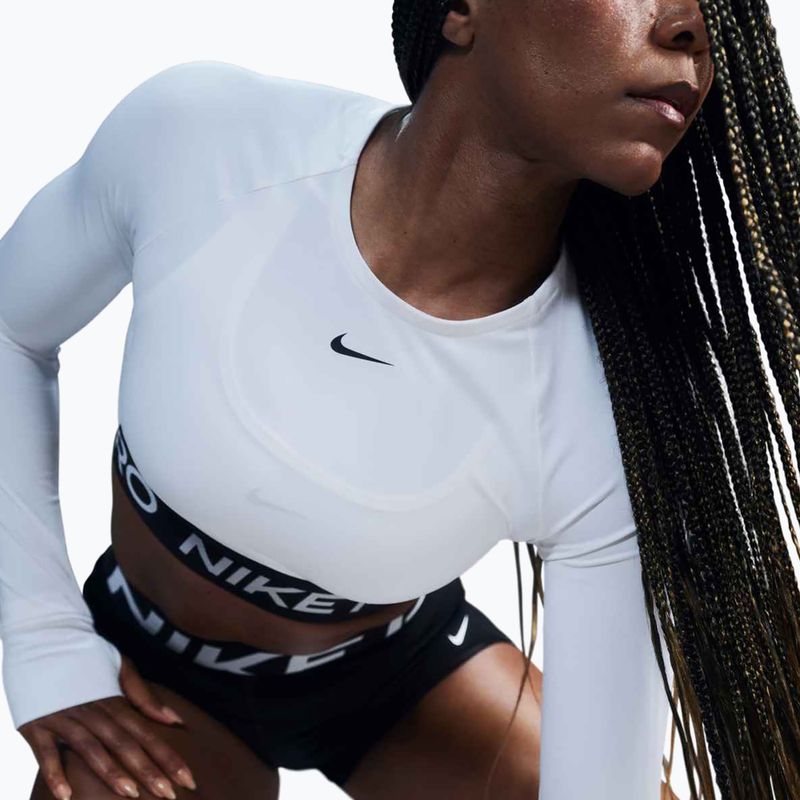 Moteriškas treniruočių topas ilgomis rankovėmis Nike Pro 365 Dri-Fit white/black 4