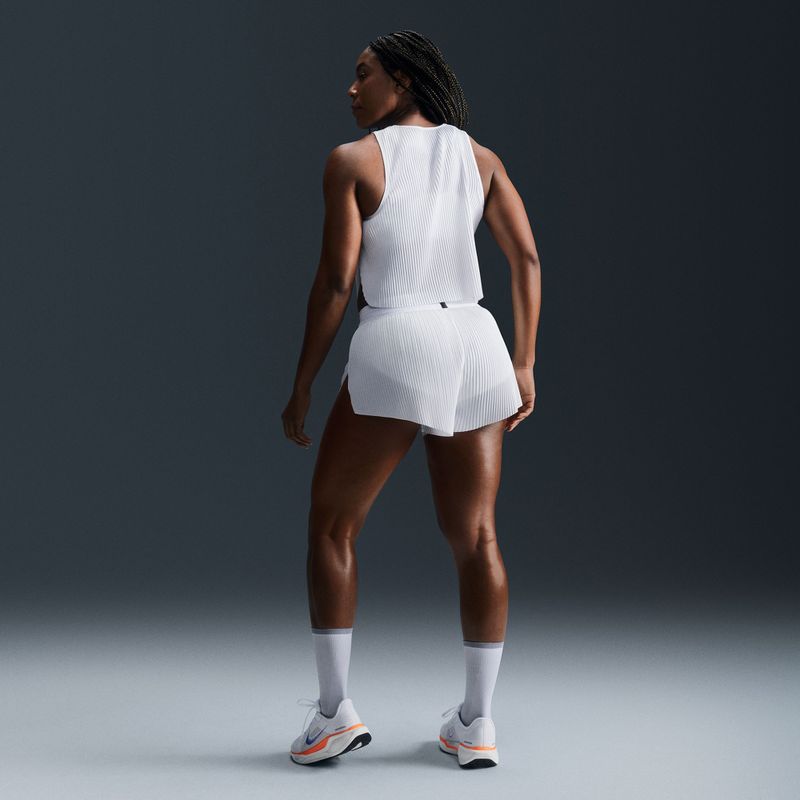 Moteriški bėgimo šortai Nike AeroSwift Dri-Fit ADV Mid-Rise 3" white/black 3