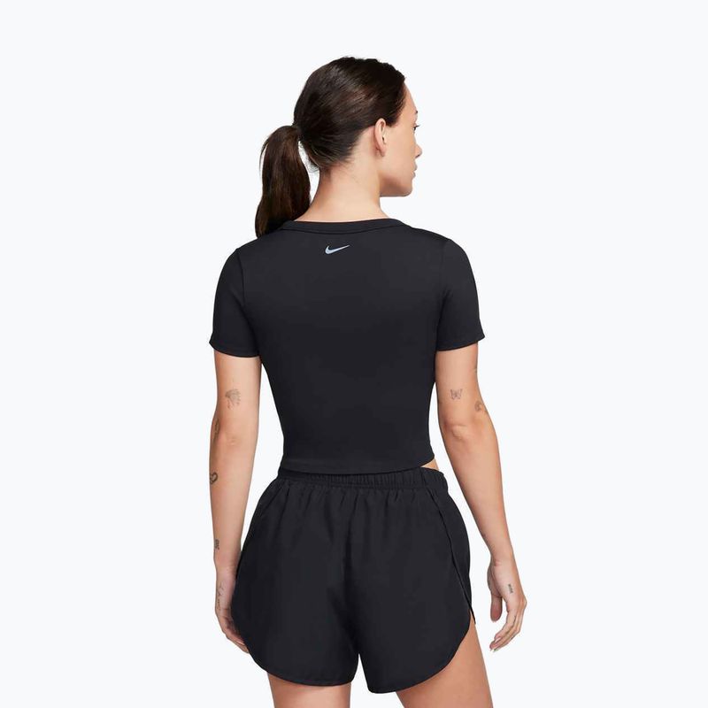 Moteriški treniruočių marškinėliai Nike One Fitted Dri-Fit Cropped Top black 3