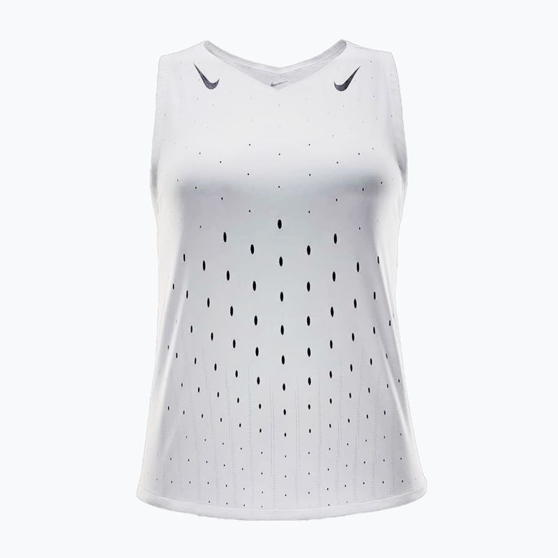 Moteriški "Nike AeroSwift Dri-Fit ADV Singlet" balti / juodi / juodi bėgimo marškinėliai