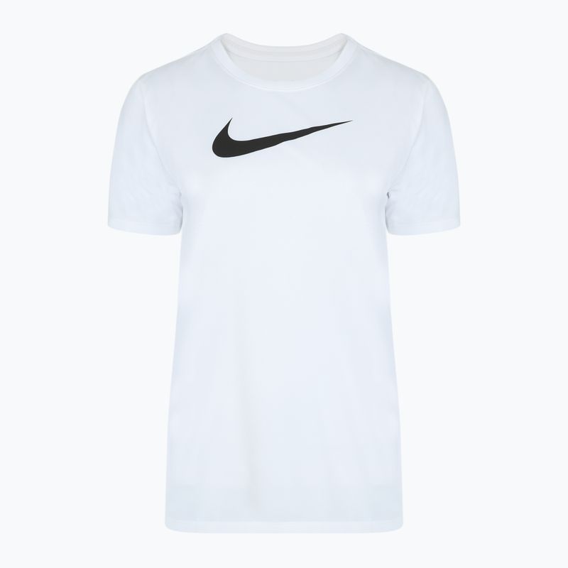 Nike Dri-Fit baltos/juodos spalvos moteriški treniruočių marškinėliai 5