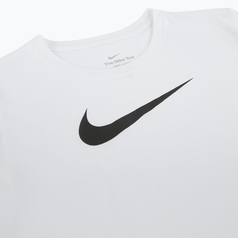 Nike Dri-Fit baltos/juodos spalvos moteriški treniruočių marškinėliai 7