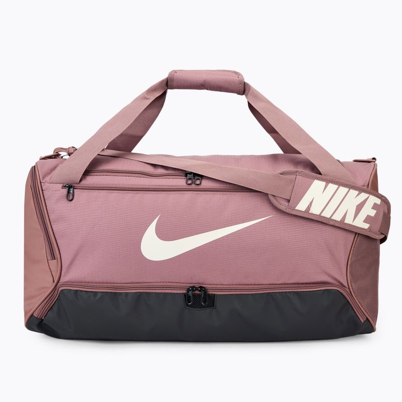 Treniruočių krepšys Nike Brasilia 9.5 60 l smokey mauve/black/light orewood brown