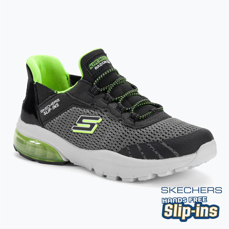 Vaikiški batai SKECHERS Slip-ins Razor Air Hyper-Brisk charcoal/black