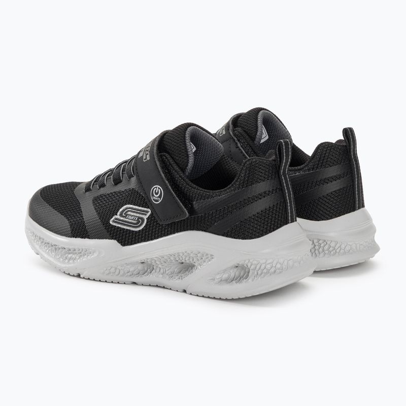 SKECHERS vaikiški treniruočių bateliai Skechers Meteor-Lights black/grey 3