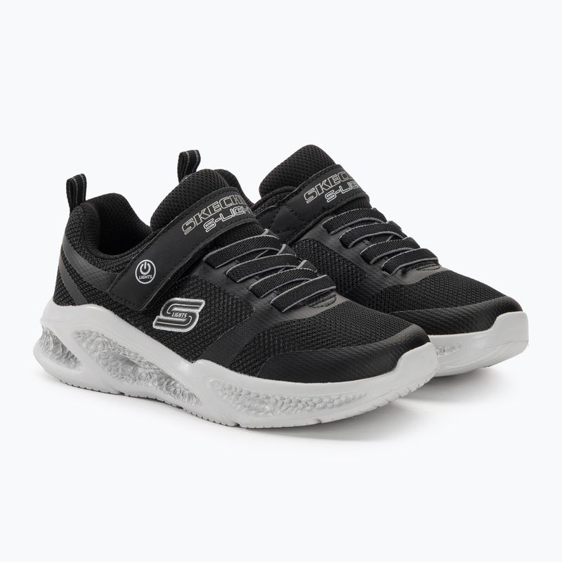 SKECHERS vaikiški treniruočių bateliai Skechers Meteor-Lights black/grey 4