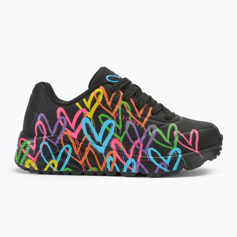 Vaikiški batai SKECHERS JGoldcrown Uno Lite Spread The Love black/multicolor 2