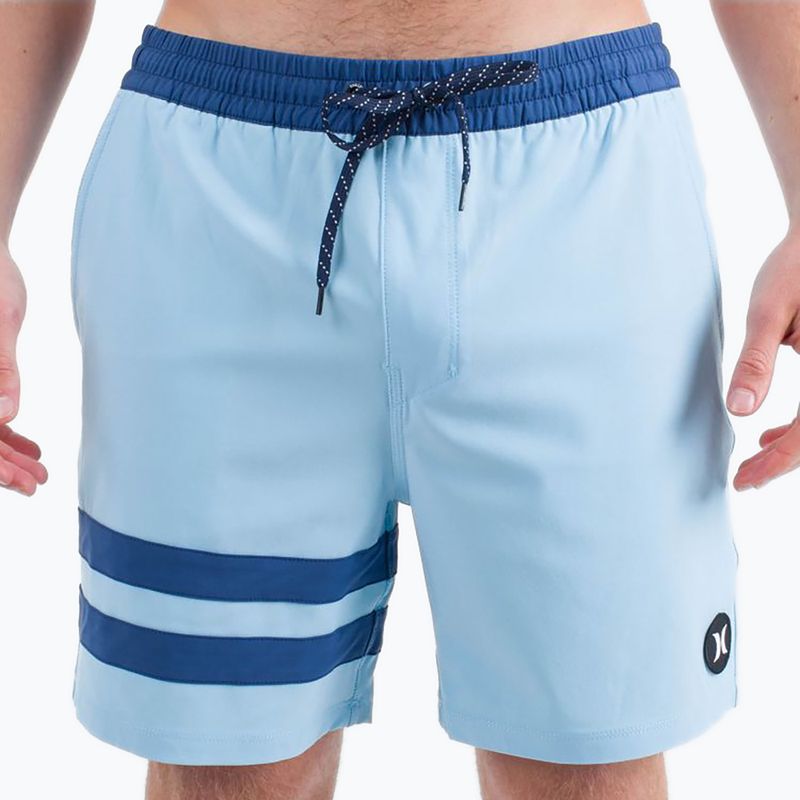 Vyriški "Hurley Phantom Eco Block Party Volley" 17" blue dream maudymosi šortai