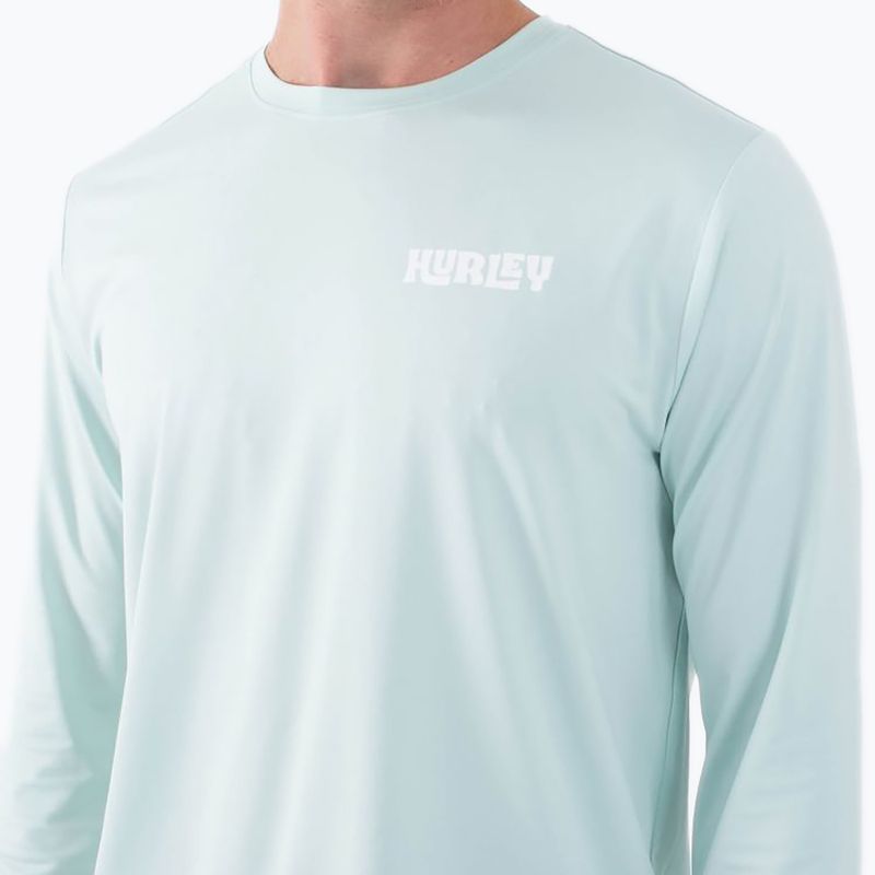 Vyriški marškinėliai ilgomis rankovėmis Hurley Everyday Hybrid Upf brown kelp 5
