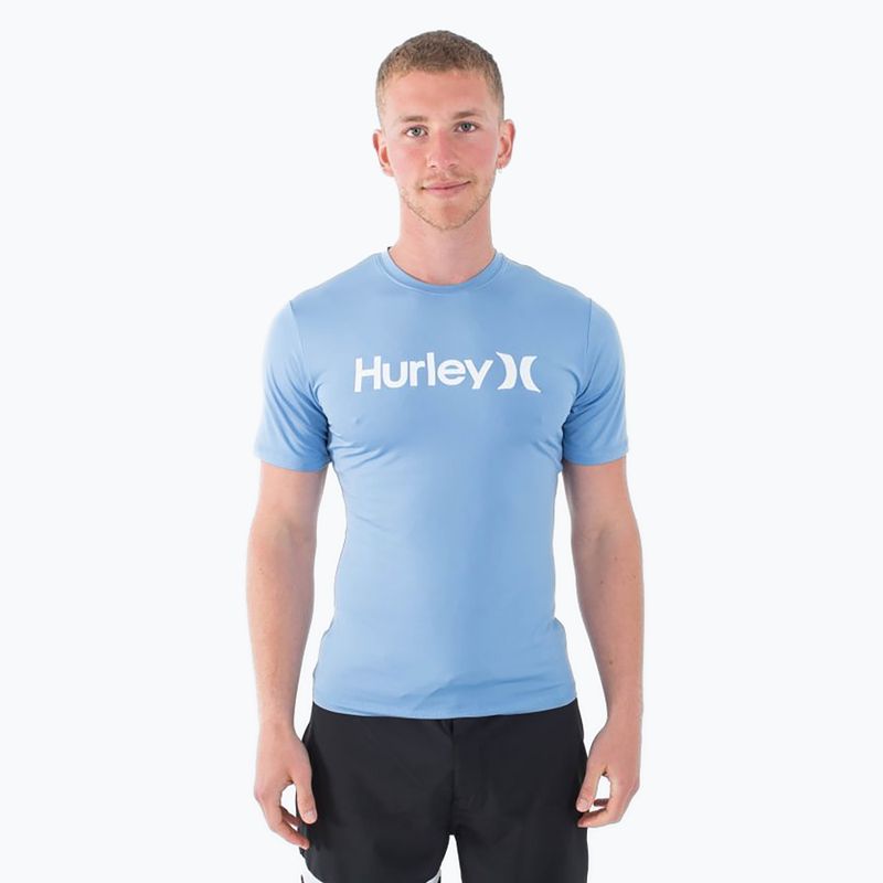Vyriški marškinėliai Hurley O&O Quickdry Rashguard aquifer