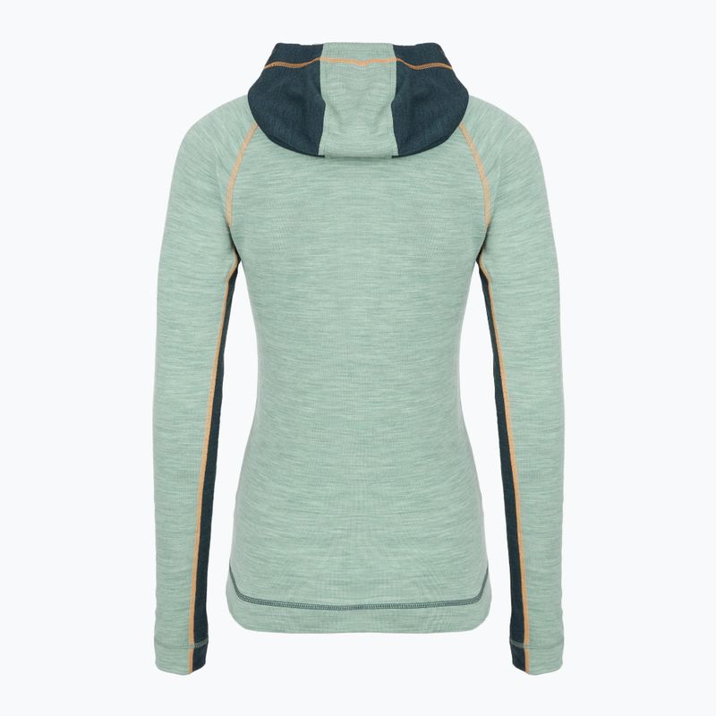 Moteriškas termoaktyvus džemperis Smartwool Classic Thermal Merino Base Layer 1/2 Zip Hoodie Boxed twilight/arctic green 2