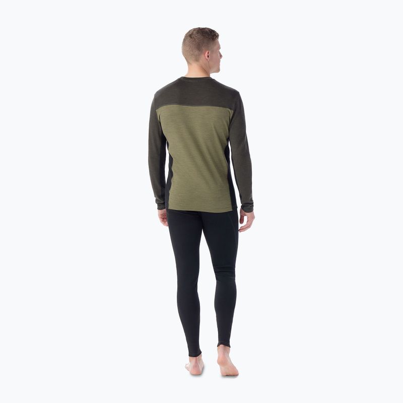 Vyriški termoaktyvūs marškinėliai Smartwool Classic Thermal Merino Base Layer Colorblock Crew Boxed moss 2
