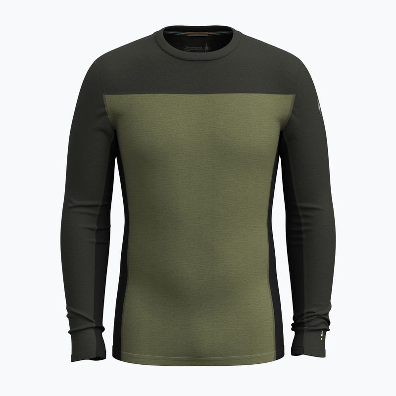 Vyriški termoaktyvūs marškinėliai Smartwool Classic Thermal Merino Base Layer Colorblock Crew Boxed moss 3