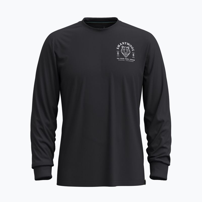 Vyriški marškinėliai ilgomis rankovėmis Smartwool Bear Stare Graphic black