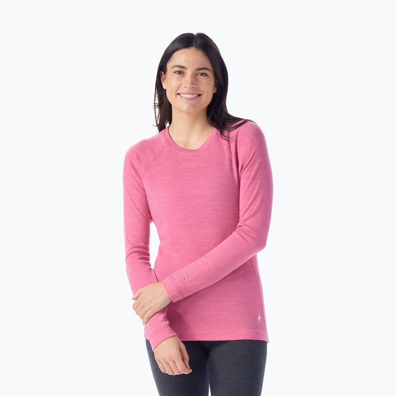 Moteriški termoaktyvūs marškinėliai ilgomis rankovėmis Smartwool Merino 250 Baselayer Crew Boxed garden pink heather