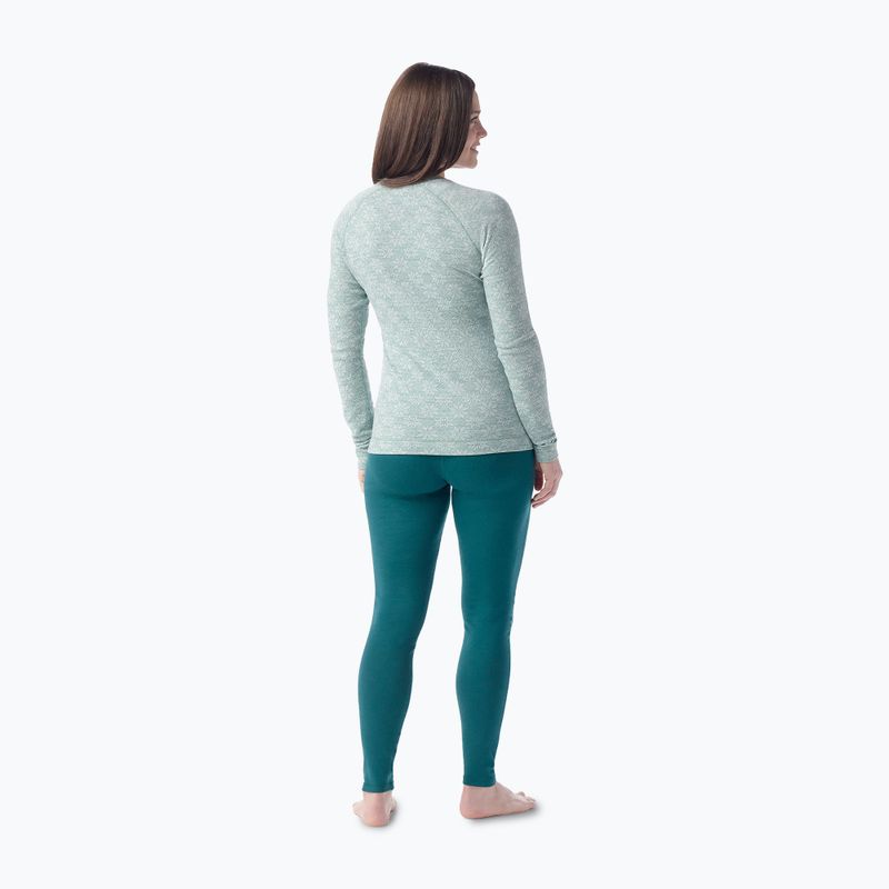 Moteriški termoaktyvūs marškinėliai ilgomis rankovėmis Smartwool  Classic Thermal Merino Base Layer Crew Boxed arctic green 2