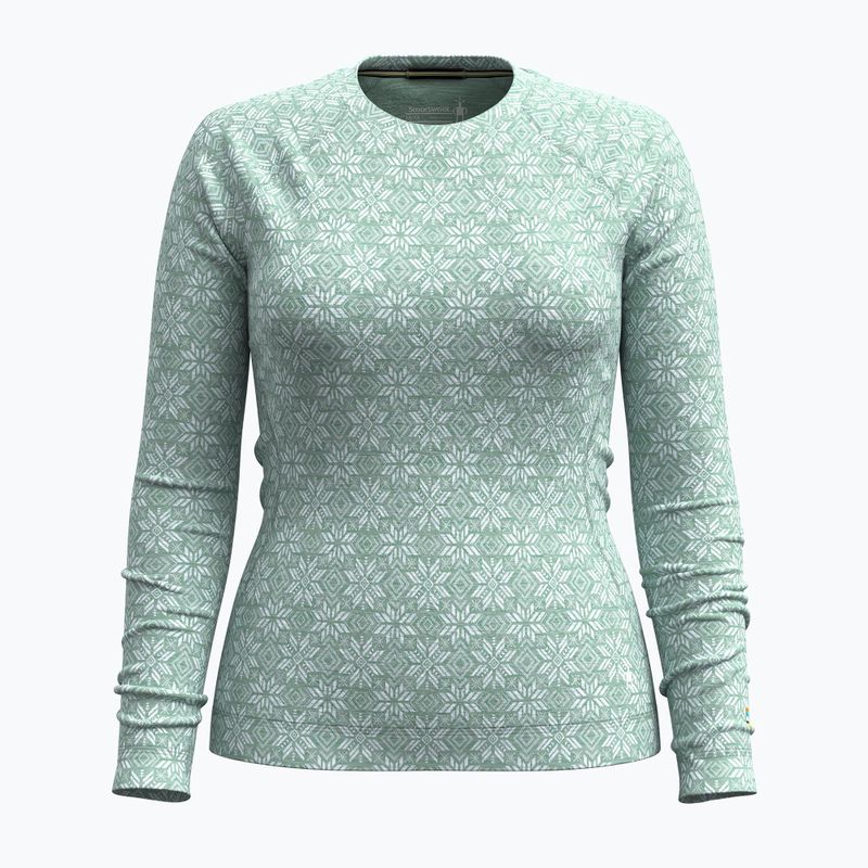 Moteriški termoaktyvūs marškinėliai Smartwool Merino 250 Baselayer Crew Boxed arctic green digi snow 3