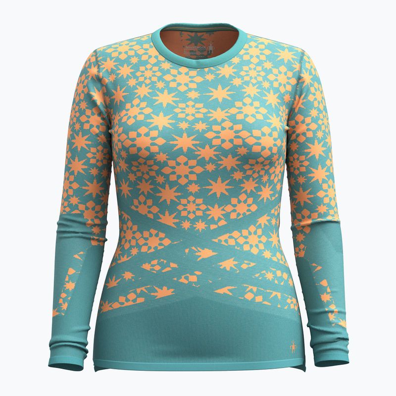 Moteriški termoaktyvūs marškinėliai Smartwool Intraknit Thermal Merino Base Layer Pattern Crew cascade 3