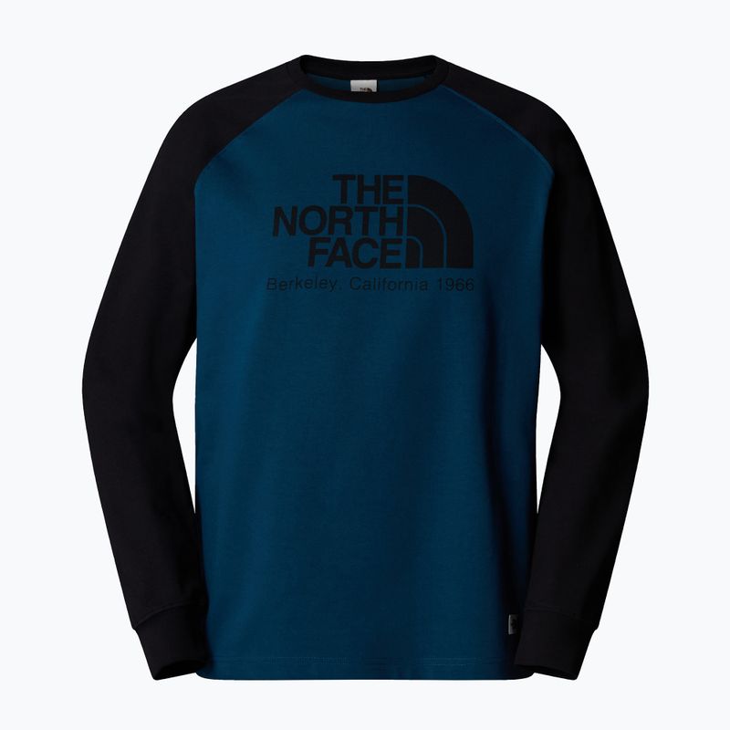 Vyriški marškinėliai ilgomis rankovėmis The North Face Heritage midnight petrol/black