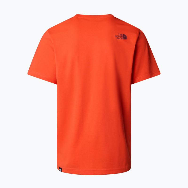 Vyriški marškinėliai The North Face Easy crimson orange/alpine plum 5