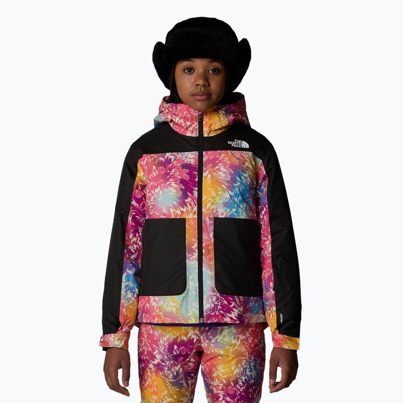 Vaikiška slidinėjimo striukė The North Face Freedom Insulated radiant poppy blowing wind print