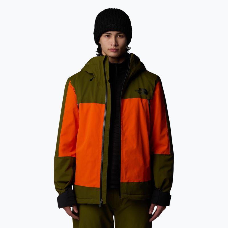 Vyriška slidinėjimo striukė The North Face Mount Bre orange/forest olive 4