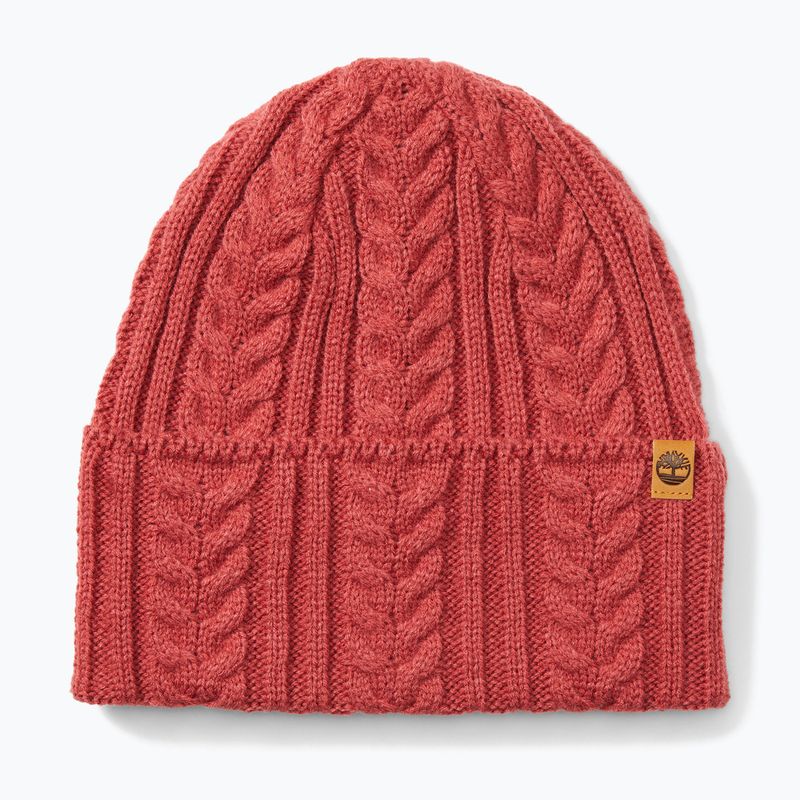 Moteriška žieminė kepurė Timberland Cable Beanie garnet rose