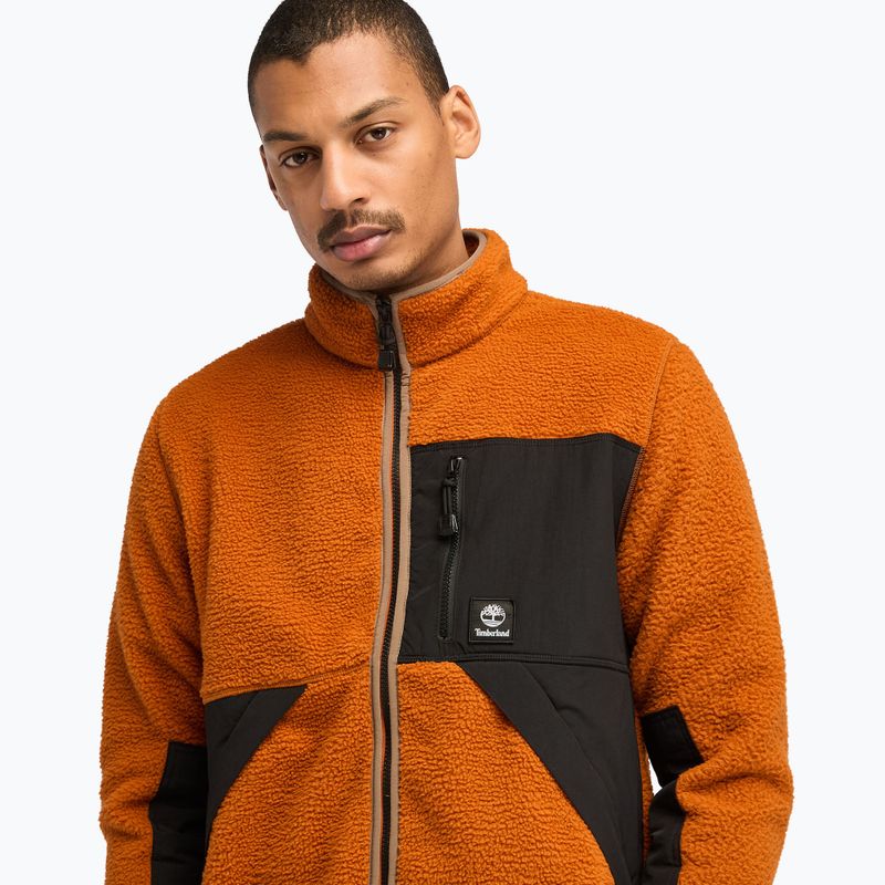 Vyriškas džemperis Timberland Sherpa Mix Media Fleece umber 4