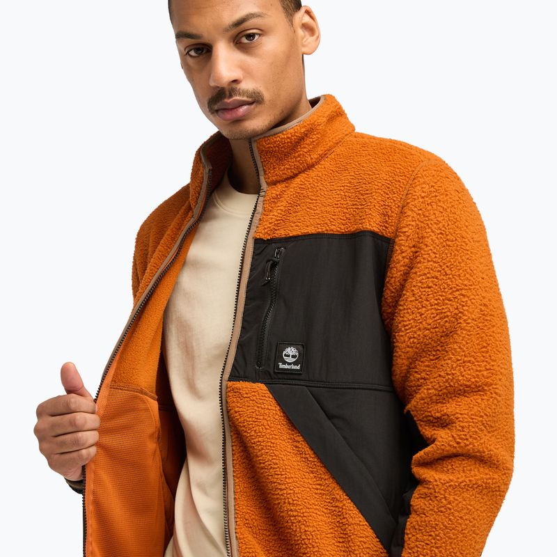 Vyriškas džemperis Timberland Sherpa Mix Media Fleece umber 5