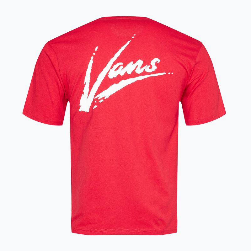 Vyriški marškinėliai Vans Dettori Loose Fit racing red/ marshmallow 2