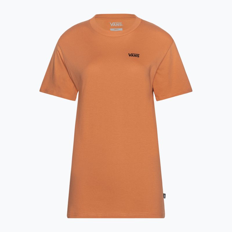 Moteriški marškinėliai Vans Left Chest Logo carnelian