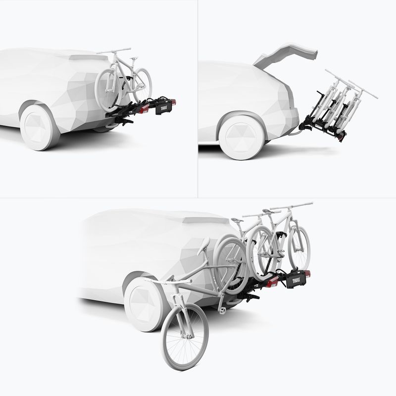 Ant vilkimo kablio tvirtinamas dviračių laikiklis Thule OutPace 3Bike black 9