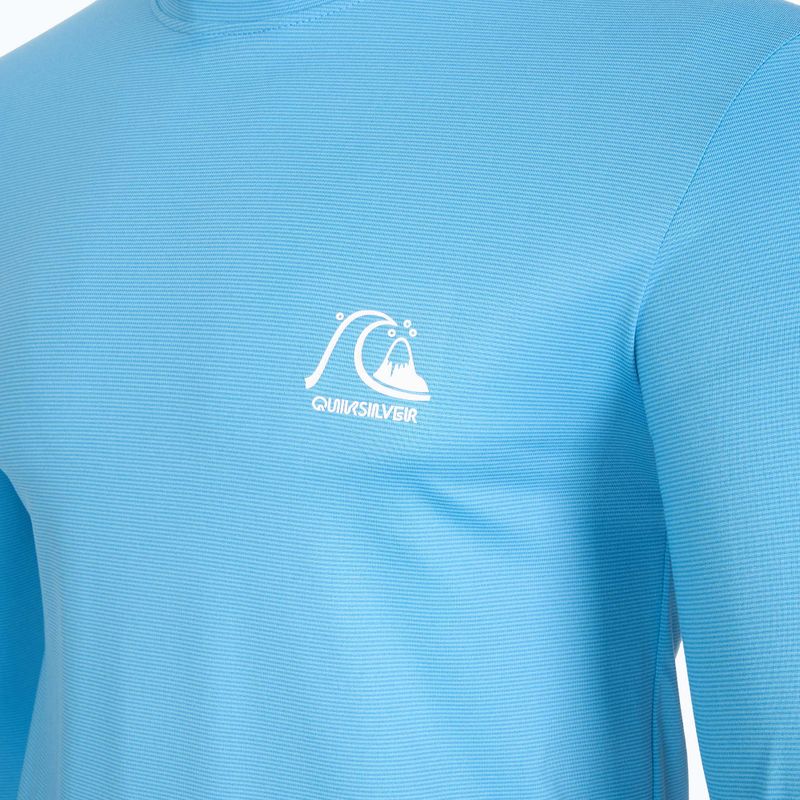 Vyriški plaukimo marškinėliai ilgomis rankovėmis Quiksilver Heritage Heather azure blue 4