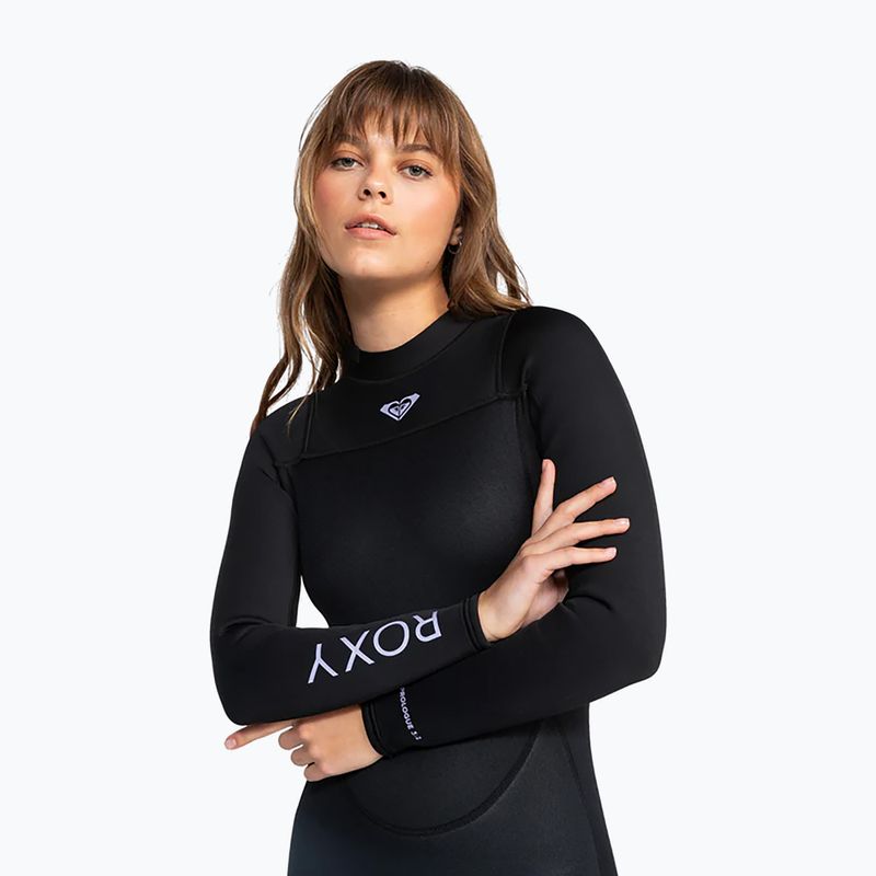 Moteriškas neopreno kostiumas ROXY 3/2 mm Prologue Back Zip Flock black 4